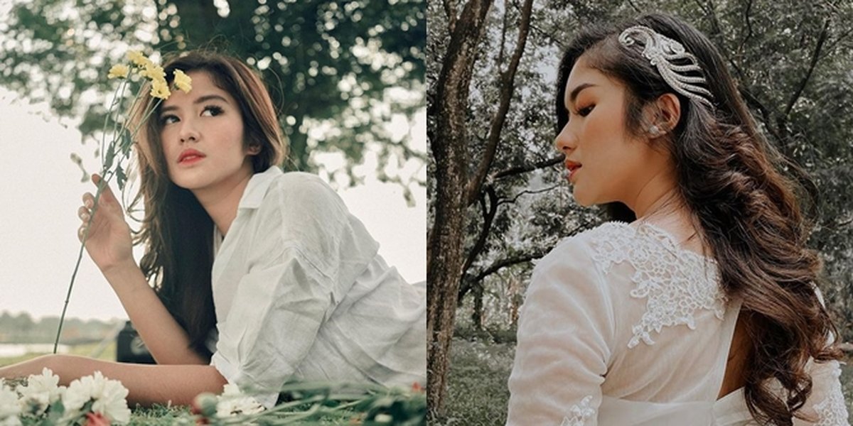A Series of Pictures of Ochi Rosdiana Glowing in White Outfit, the Star of 'BUKU HARIAN SEORANG ISTRI' is So Enchanting!