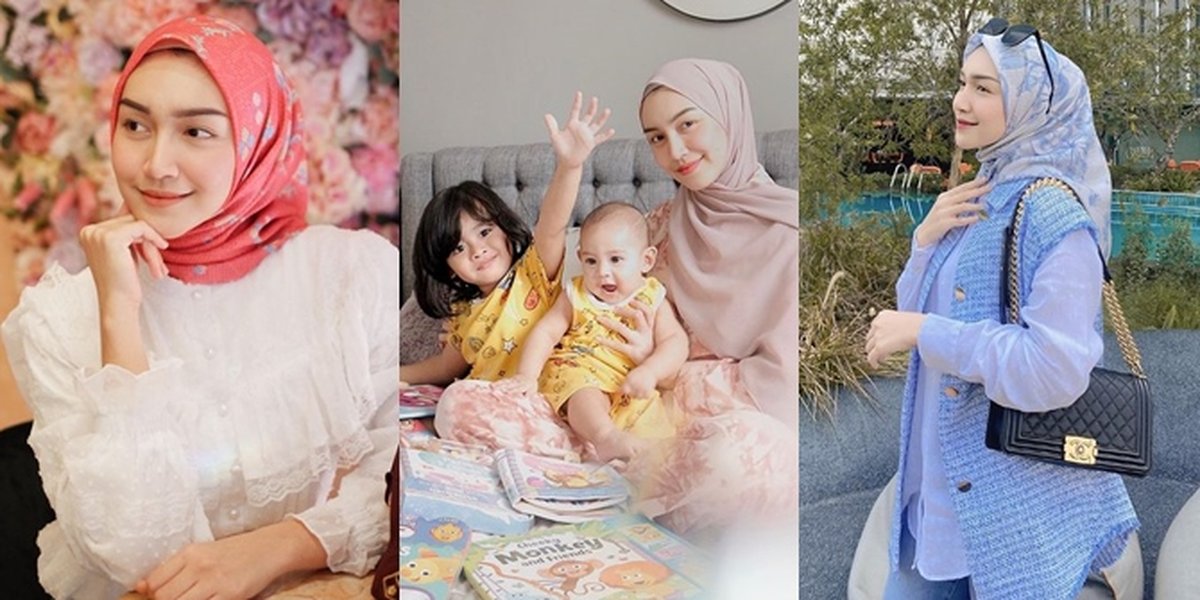 A Series of Stylish Hijab OOTD Portraits of Melody Prima, a Mother of Two Who Has the Charisma of a Popular College Student!