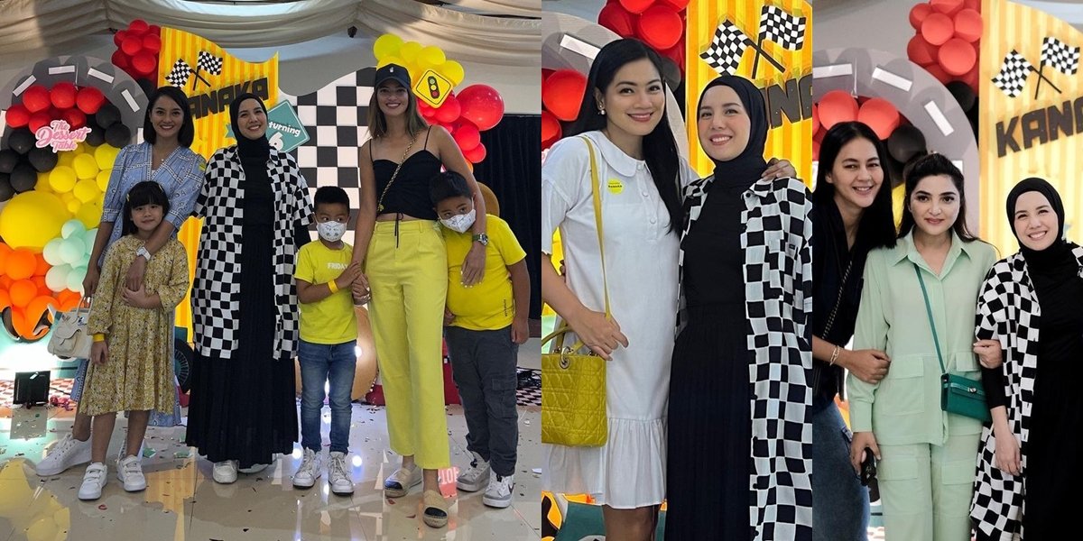 A Lineup of Celebrities at Tya Ariestya's Kanaka's Birthday Party, Nia Ramadhani's Appearance in a Tank Top Becomes the Highlight