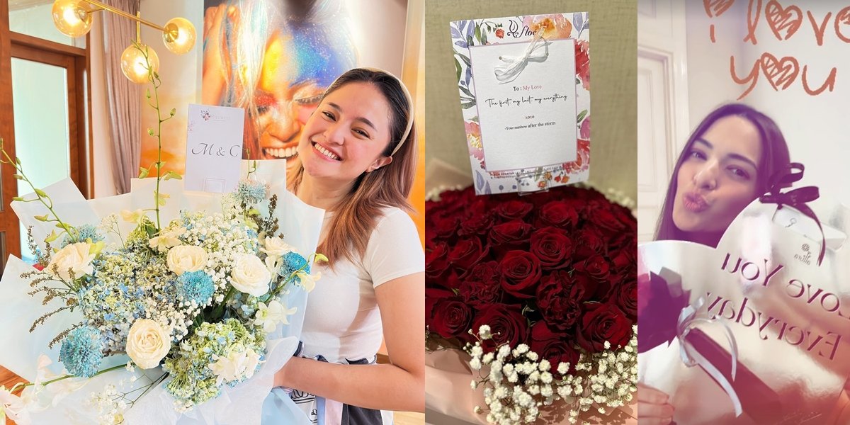 A Series of Celebrities Celebrate Valentine's Day Amidst the 2024 Election, Marshanda and Nindy Ayunda Receive Flowers from New Boyfriend?