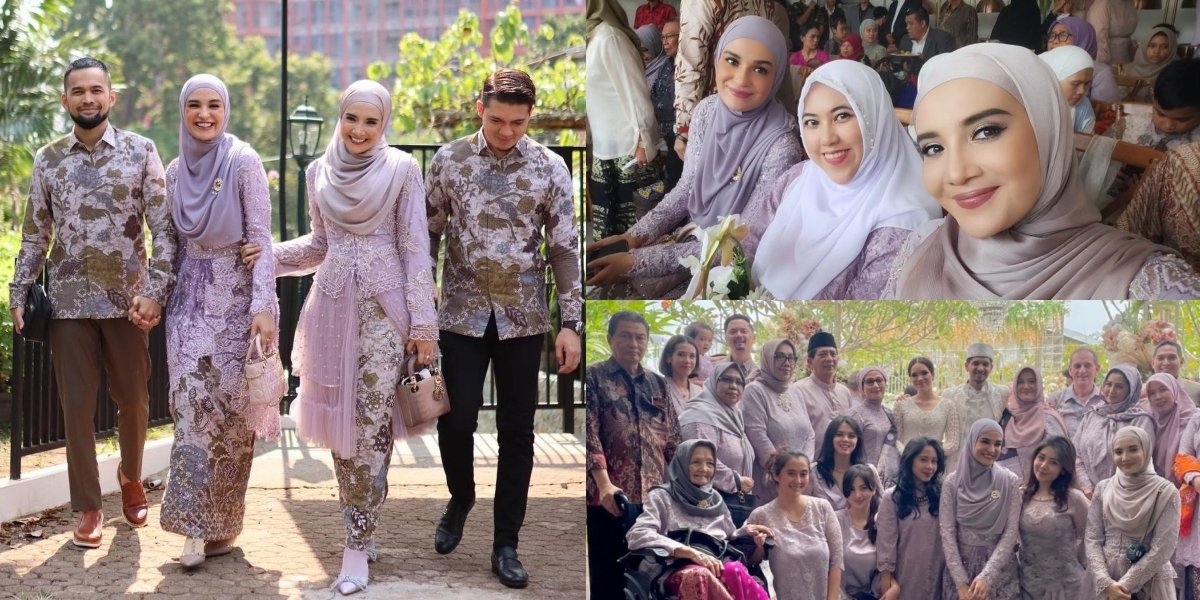 The Good Looking Family, 10 Portraits of Shireen and Zaskia Sungkar Attending Their Sister's Wedding - Looking Stunning in Modern Kebaya