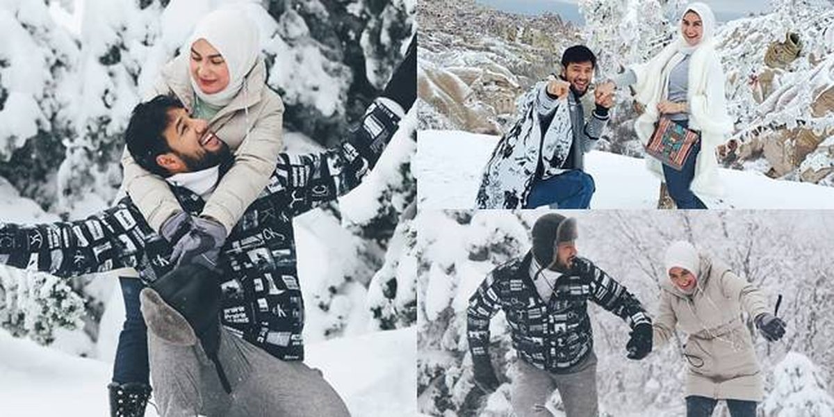 Finished Umrah, Irish Bella and Ammar Zoni Immediately Go on Vacation to Turkey, Happy Playing in the Snow Like Honeymoon Again