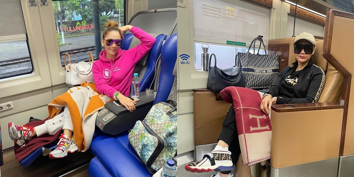 Branded Blankets Highlighted, 8 Glamorous Photos of Inul Daratista When Riding the Train - Sultan Abis!