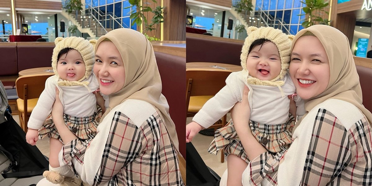 Previously Harassed Her Face, Portrait of Baby Noor Izzah Daughter of Fikoh LIDA and Fomal who is Very Beautiful and Has Chubby Cheeks