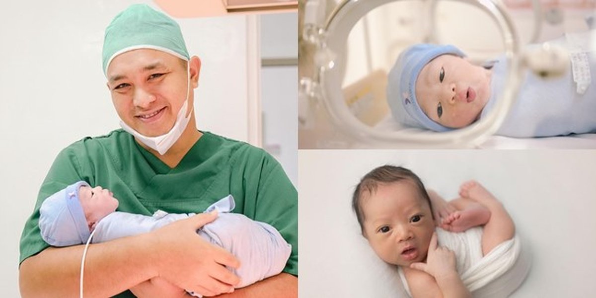 First Portrait of Baby Gin, Gilang Dirga and Adiezty Fersa's Child - Handsome Face Captures Attention