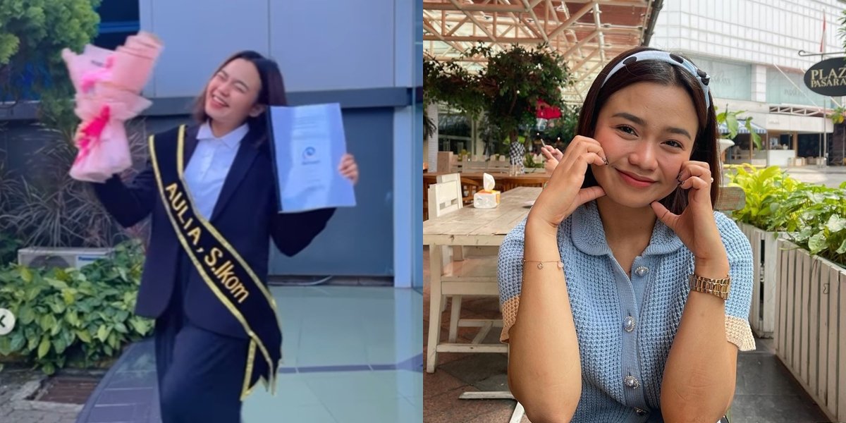 Formerly Failed College, Here are 8 Portraits of Aulia DA Finally Holding a Bachelor's Degree in Communication Science - A Gift for the Late Mother