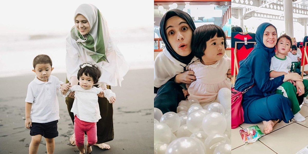 Once Claimed Not Knowing How to Play with Children, Here are 8 Portraits of Nycta Gina's Togetherness with Her Two Beloved Children