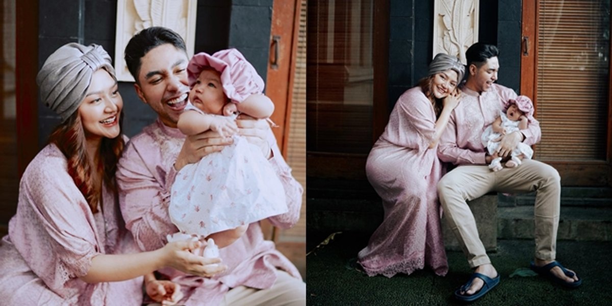 Stressed Because of Not Getting Pregnant, Here's the Portrait of Siti Badriah and Krisjiana's First Eid with Their Beautiful Daughter - Pink Uniform