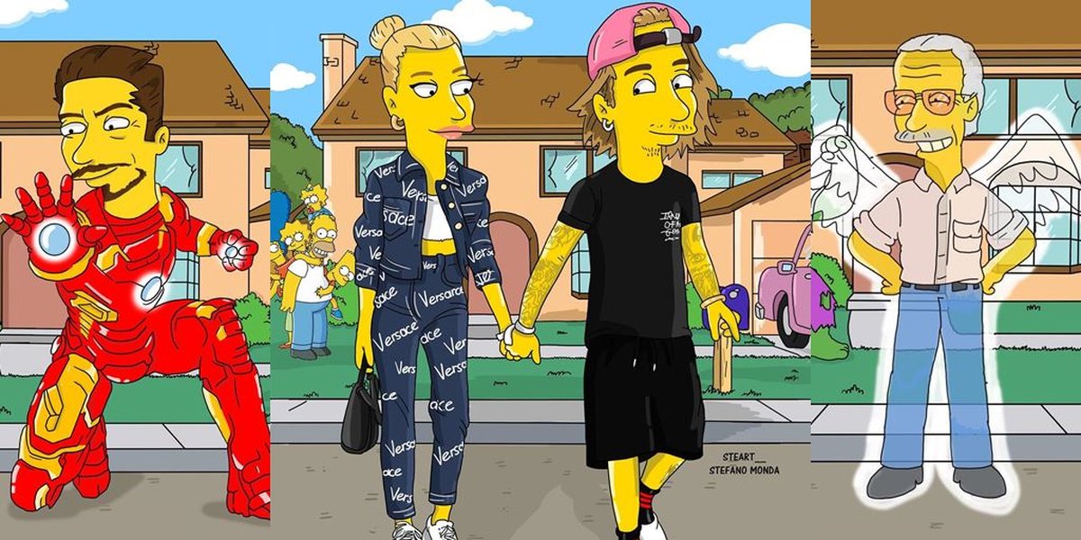 This Artist Went Viral After Turning The Simpsons Characters Into Celebrities