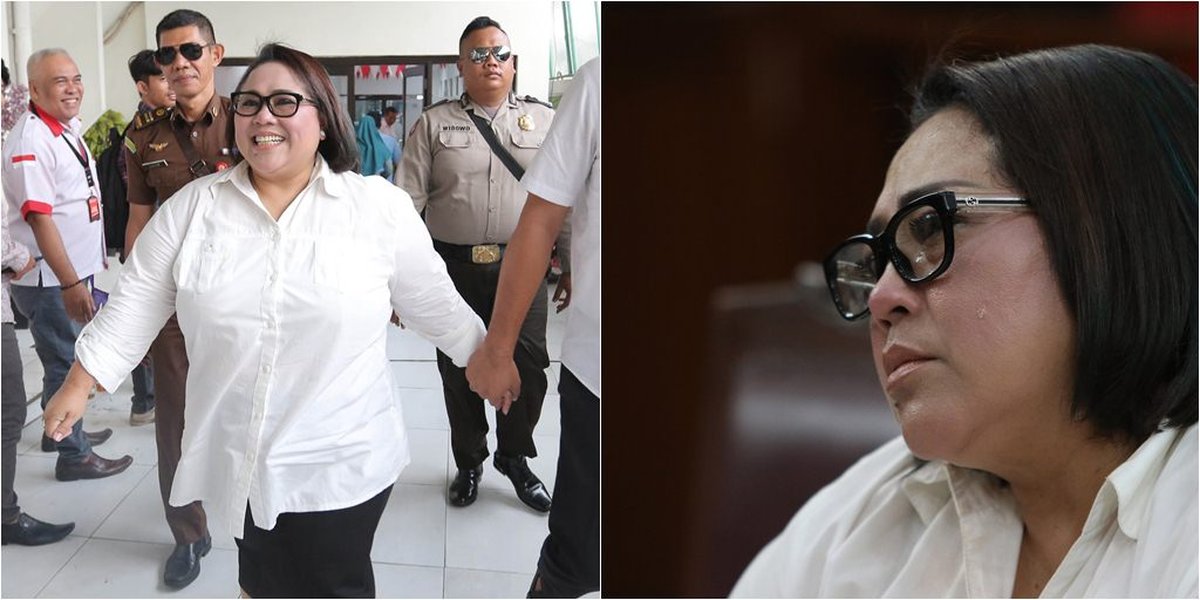 Nunung's Smile Turns into Tears When Sentenced to 1.5 Years by the Judge