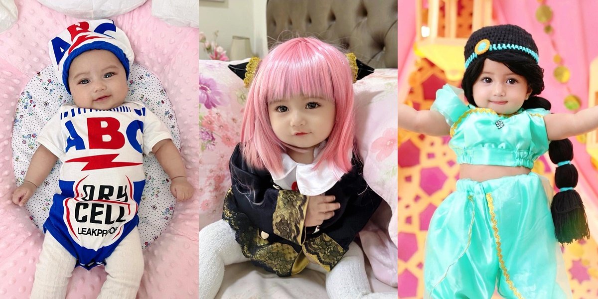 Often Called the Most Beautiful Celebrity Baby, 11 Photos of Baby Nadlyne, Nanda Arsynta's Daughter, Cosplaying Every Month