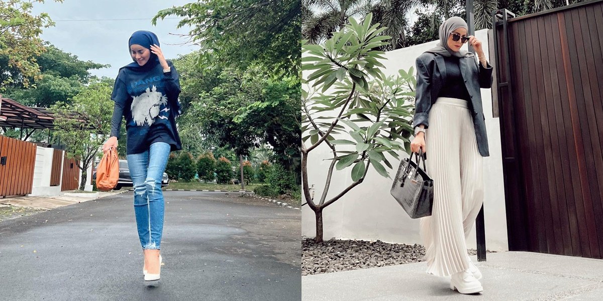 Often Reprimanded by Dewi Sandra, 8 Casual Style Portraits of Olla Ramlan - Wearing Hijab but Still Wearing Tight Outfits