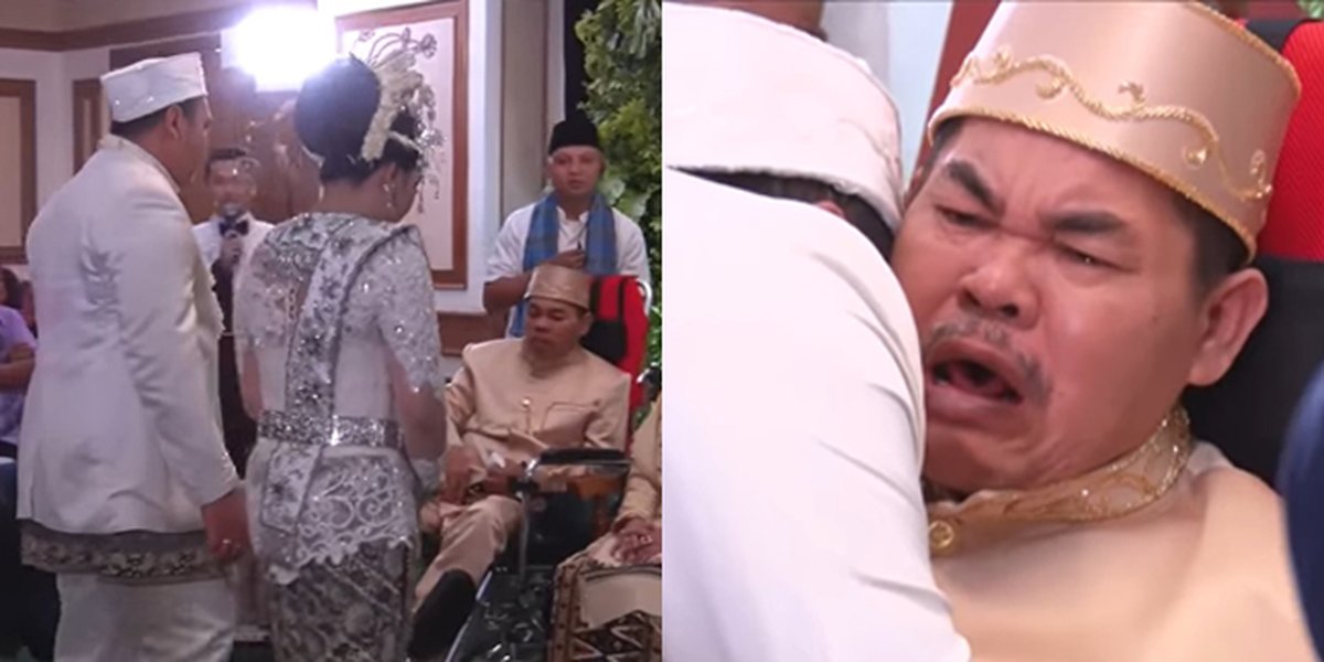 Stroke and Must Sit in a Wheelchair, Here are 8 Touching Moments of Mat Solar Crying Attending His Son's Wedding