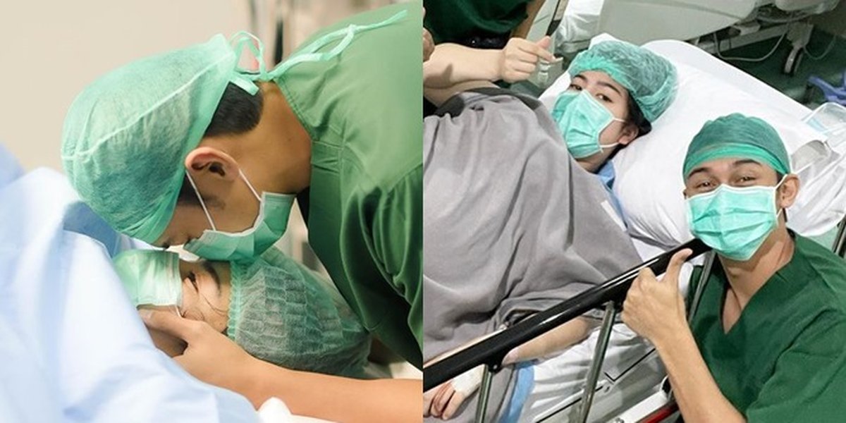 Husband Ready and Alert, a Series of Caesar Hito's Photos Continuously Being by Felicya Angelista's Side in the Moment of Childbirth: Happy and Touched Now Becomes a Father