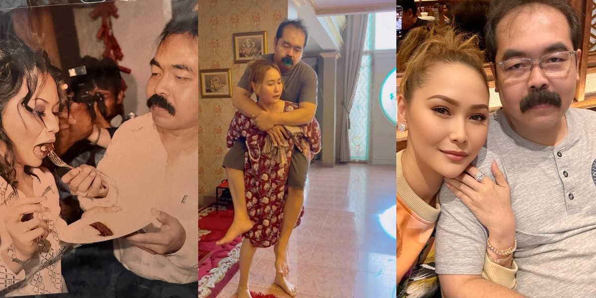 Feeding Each Other Until Carrying Husband, 8 Photos of Inul Daratista and Adam Suseno being Intimate and Funny