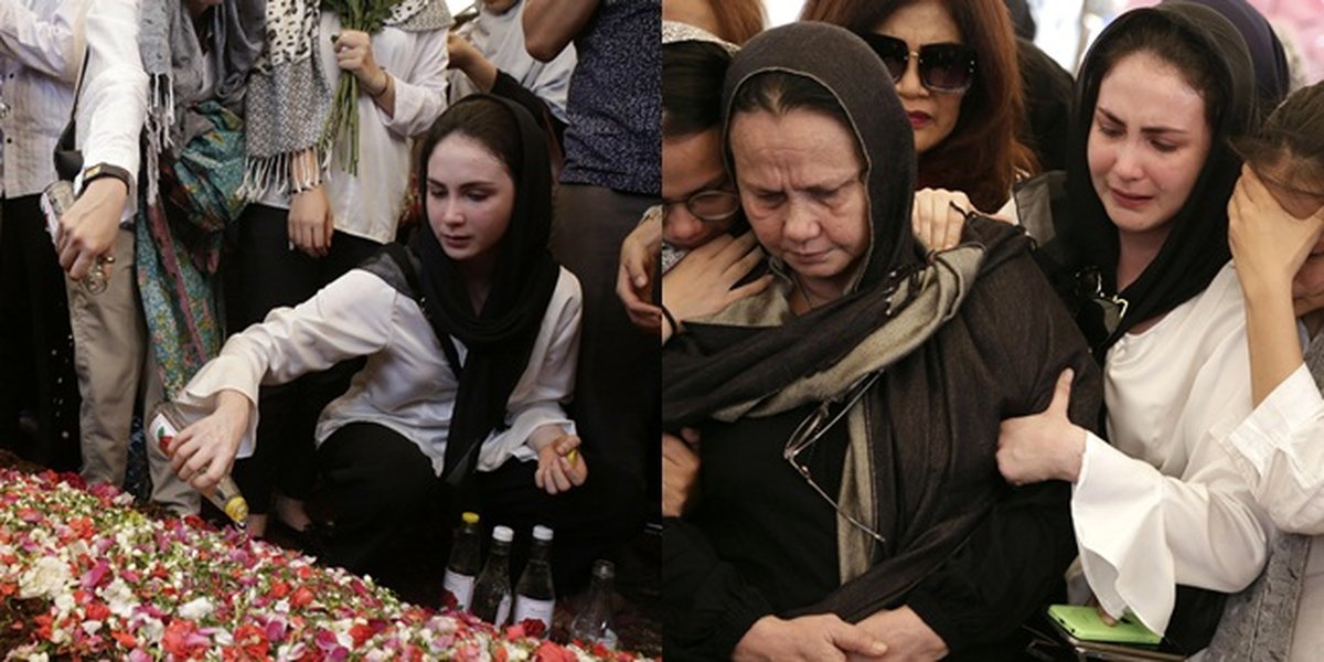 The Heartfelt Atmosphere of Arumi Bachsin's Father's Funeral Adorned with Family's Tears