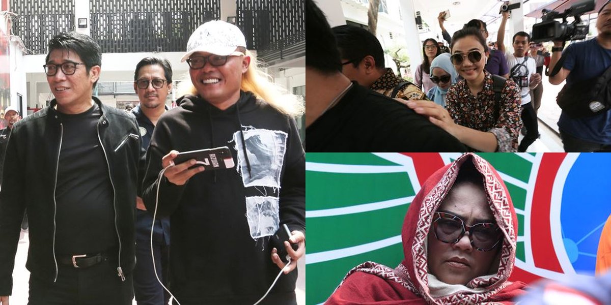 Sule, Andre, Parto, Denny, and Rina Nose Visit Nunung in the Detention Center of the Narcotics Division of the Jakarta Metro Police