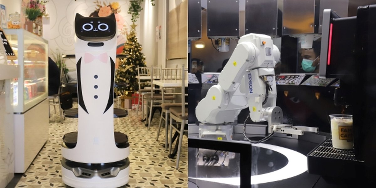 Super Advanced! Take a Look at 10 Pictures of Waiter and Barista Robots that Have Started Operating in a Cafe in Jakarta