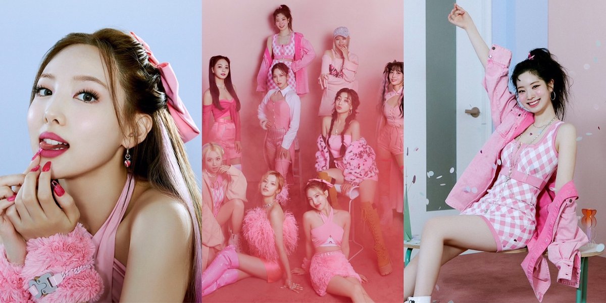 Sweet and Girly All Pink, Let's Take a Look at TWICE Members in 'Formula Of Love: O+T+<3' Album Poster Version 'Explosion'!