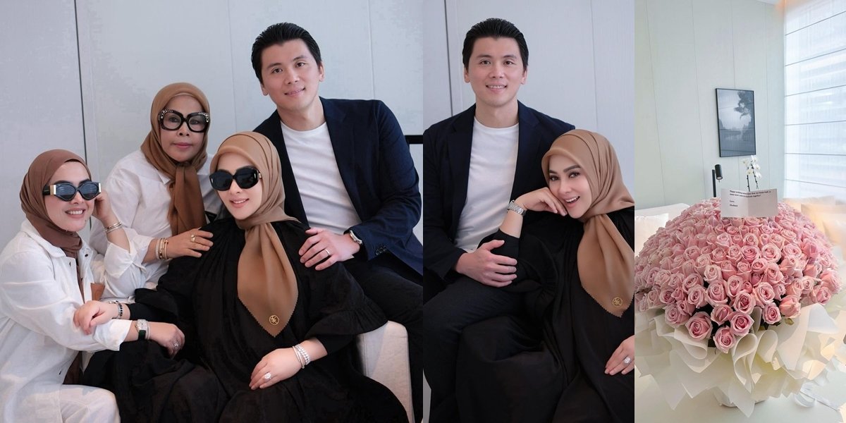 Syahrini and Reino Barack Celebrate 5th Anniversary, Simple Party with Family in Singapore - Showcasing Giant Diamond Ring