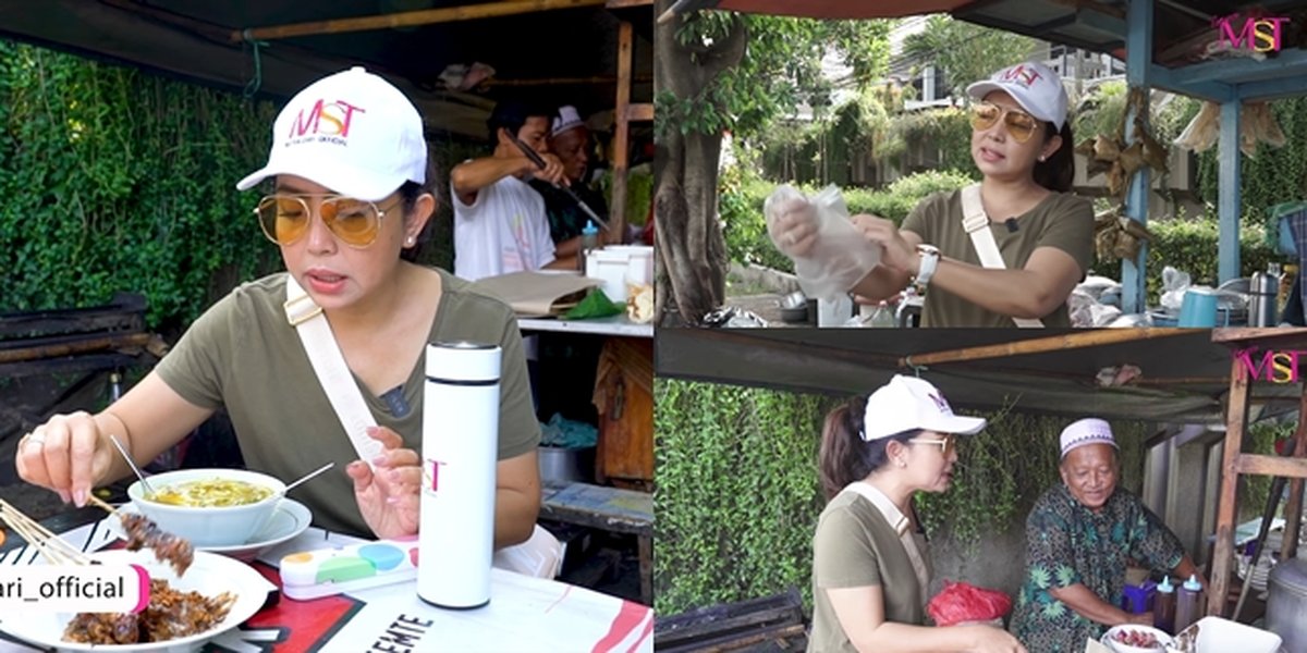 Wealthy but Simple, 9 Photos of Mayangsari Eating at Street Stalls - Shining Appearance Becomes the Spotlight