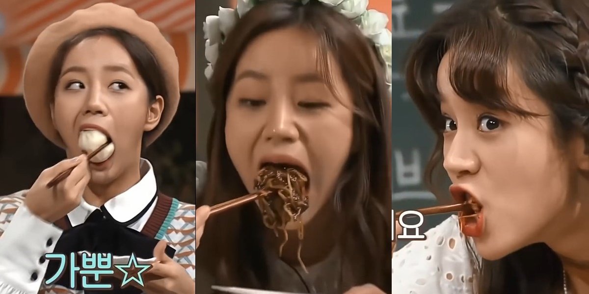 Not Afraid of Bad Image, Portrait of Hyeri Eating with Gusto Until Her Mouth Wide Open
