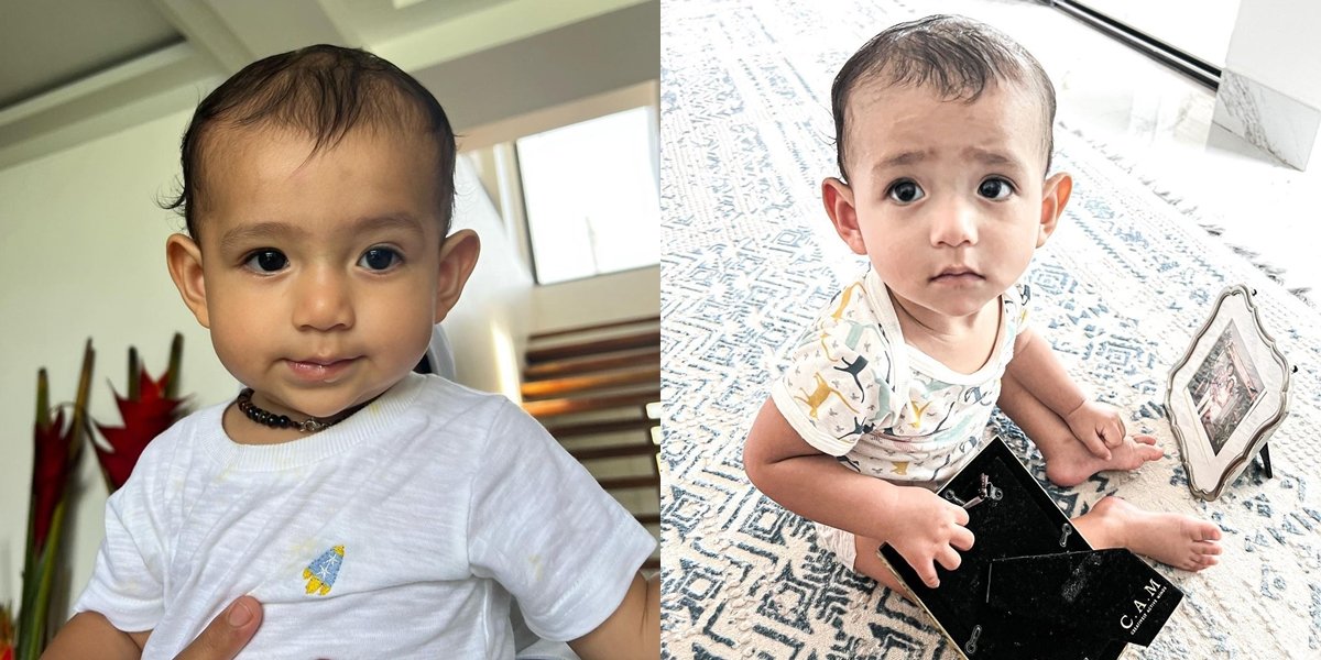 Handsome with a Western Face, Here are 8 Photos of Baby Don When Jessica Iskandar is Away - He Looks and Kisses His Mom's Photo