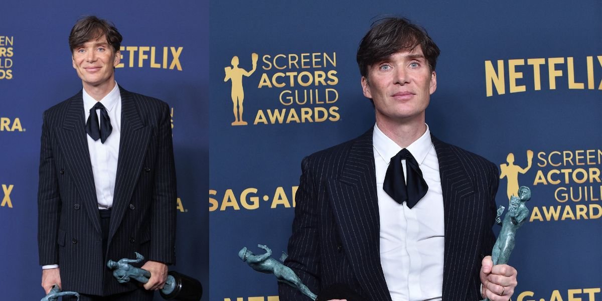 Stunning Appearance! Here are 8 portraits of Cillian Murphy at the SAG Awards 2024, who won the 'OPPENHEIMER' Trophy