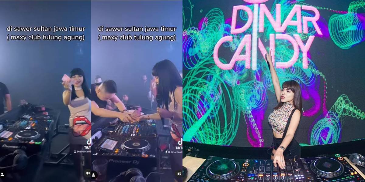 Appearing as a DJ, Dinar Candy's Portrait is Sprayed Hundreds of Millions by the Sultan of East Java in Tulungagung - The Money is Placed in a Plastic Bag