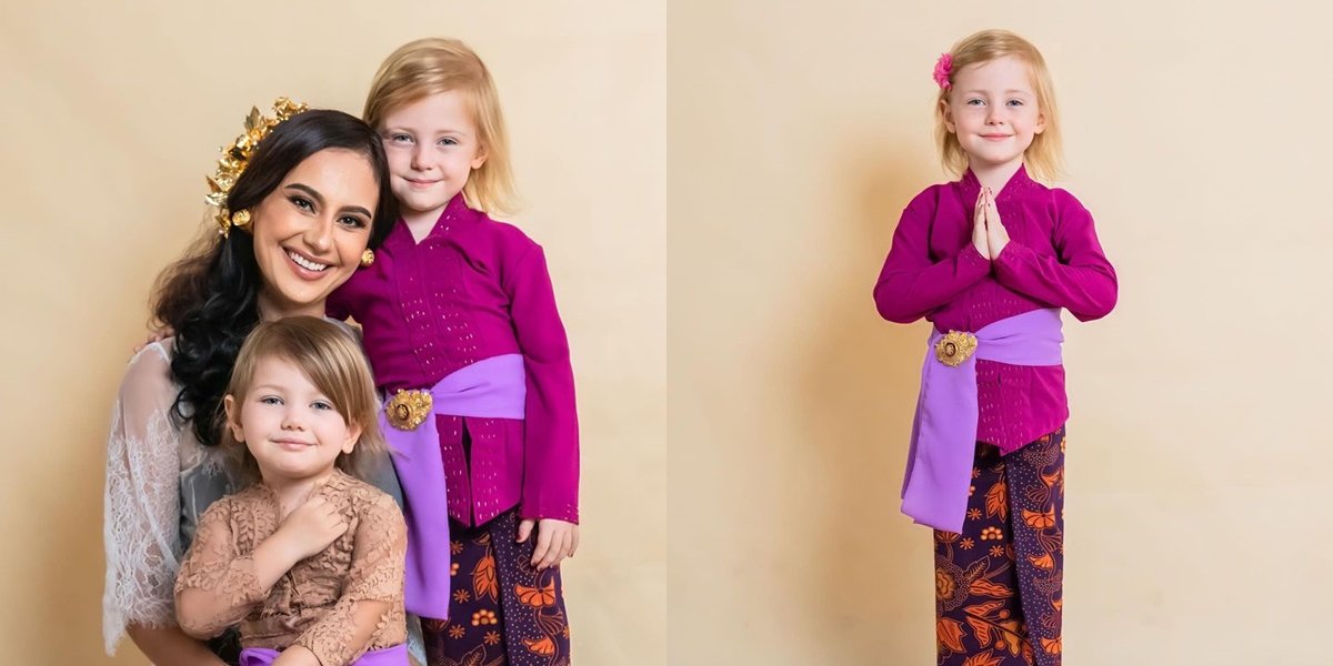 Stay in Love with Indonesia, a Series of Photos of Bule Children Marissa Nasution Wearing Balinese Kebaya - Beautiful Charm Draws Attention