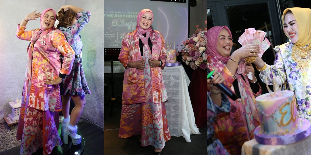 Stay Agile Even Though She's a Grandma, 10 Pictures of the Festivity of Elly Sugigi's 52nd Birthday Party - Showered with Tens of Millions by the Golden Queen of Makassar