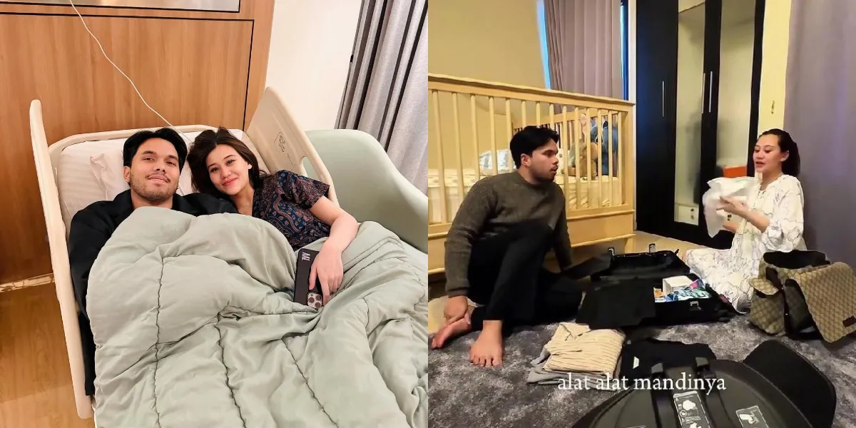 7 Photos of Thariq Halilintar Accompanying Aaliyah Massaid in Preparation for Childbirth, Even Sleeping in the Hospital Bed Together