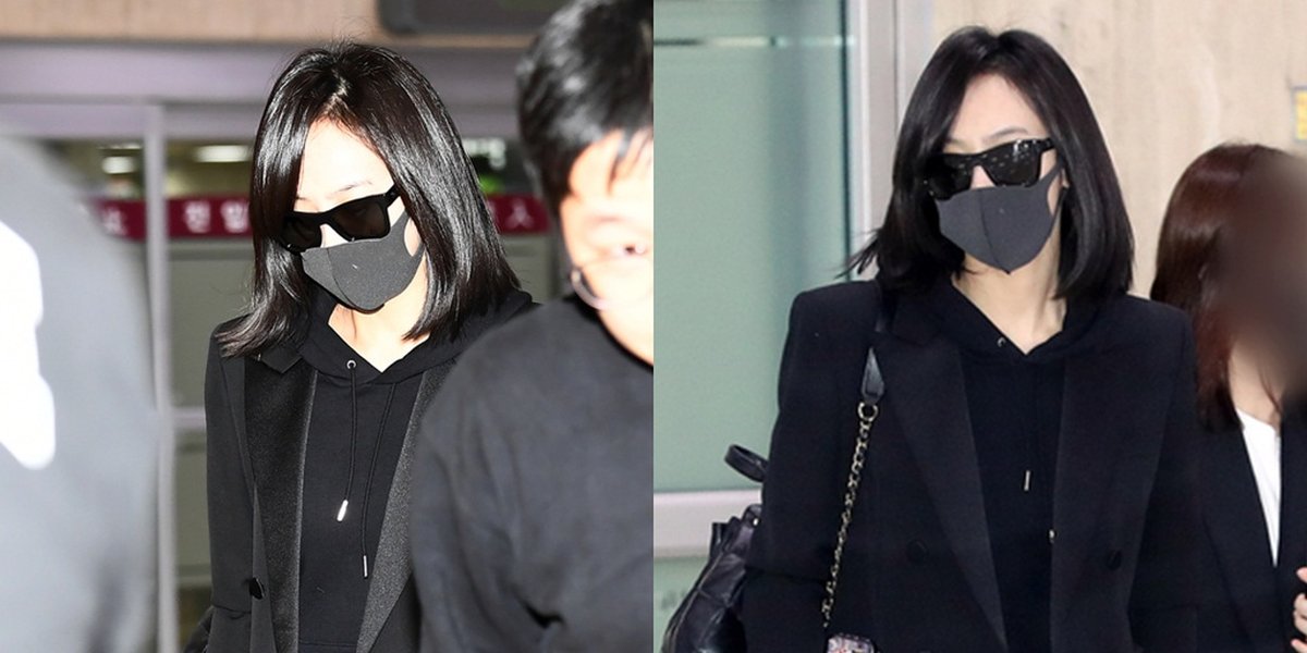 Arriving in South Korea, Victoria f(x) Wears Black-themed Outfit