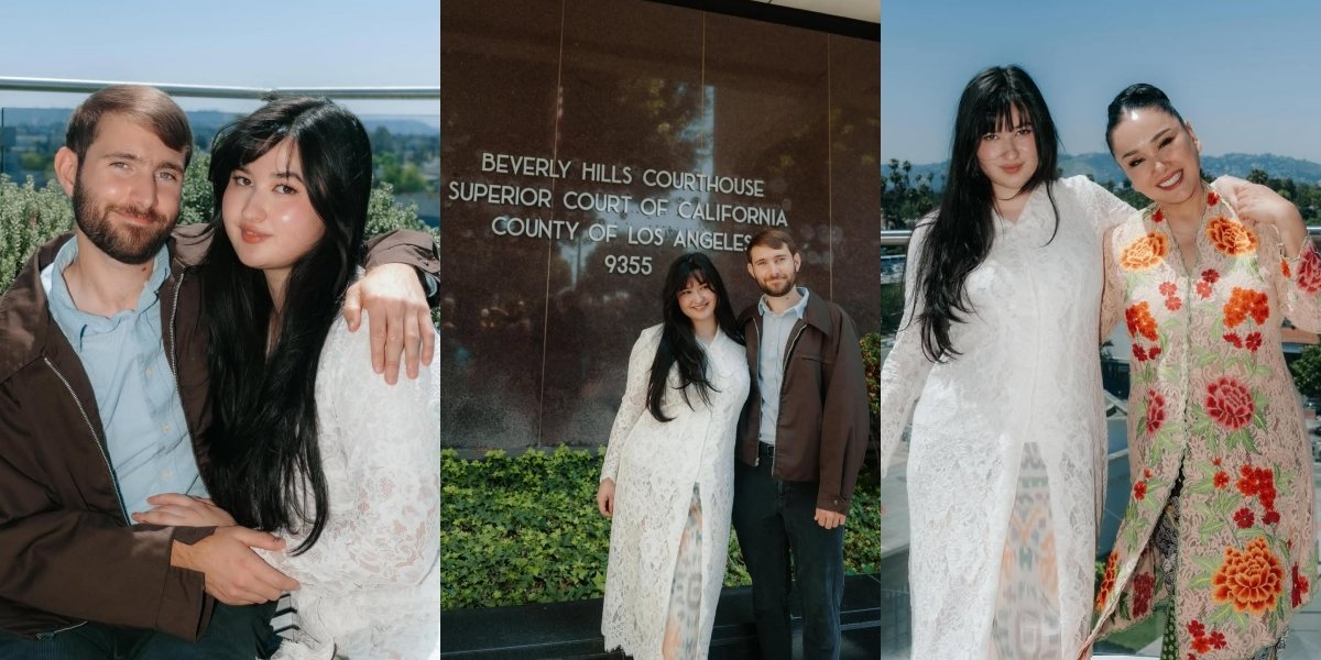 Titi DJ's Daughter Married in America, 7 Photos of Stephanie Poetri Marrying Her Foreign Lover - Stunning in a White Kebaya