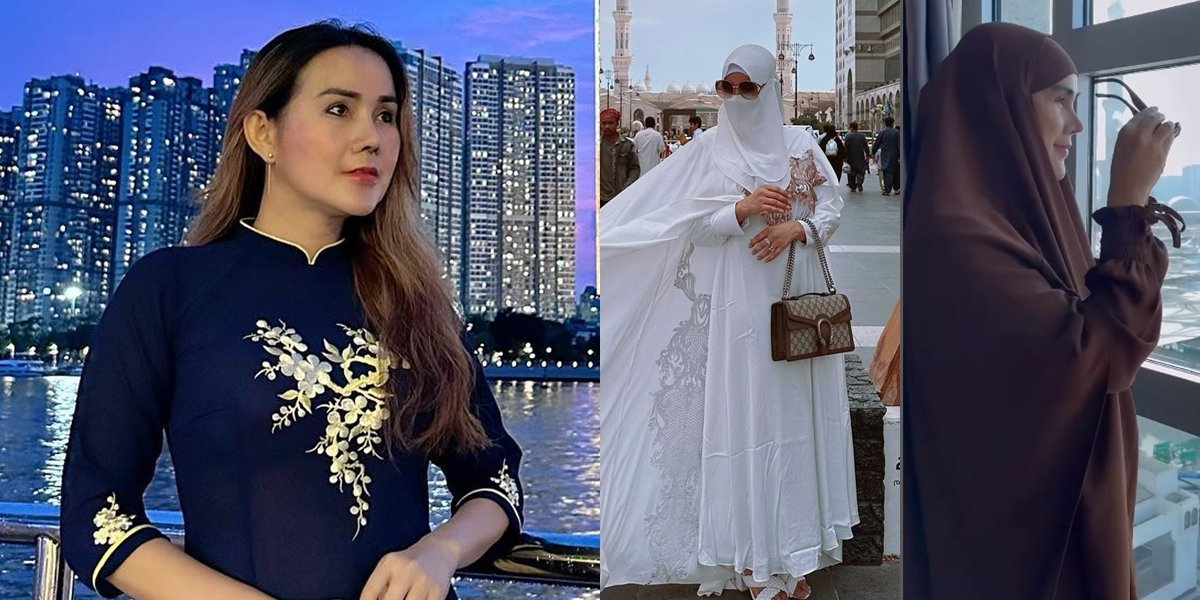 Pro and Con Reactions, Here Are 8 Photos of Isa Zega During Umrah That Are Said to Disrespect Religion - Casually Wearing Sharia-compliant Clothing and a Veil