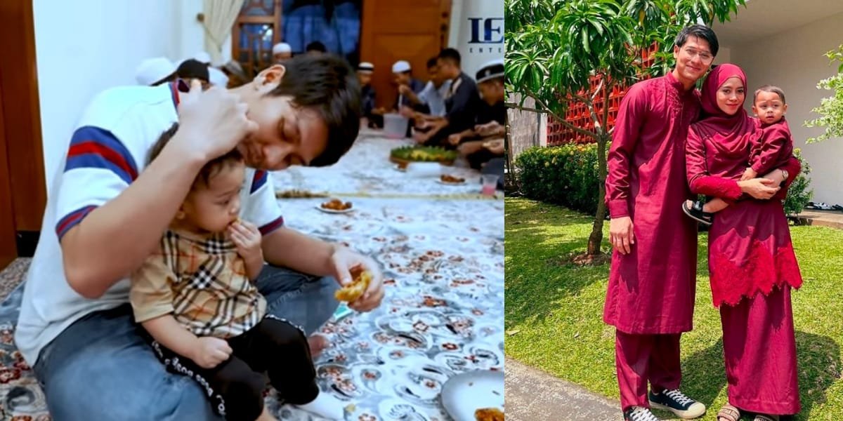 Showcasing Simplicity, Rizky Billar's Photos with Wife Lesti Kejora and Baby L Eating Bala-Bala During Breaking the Fast