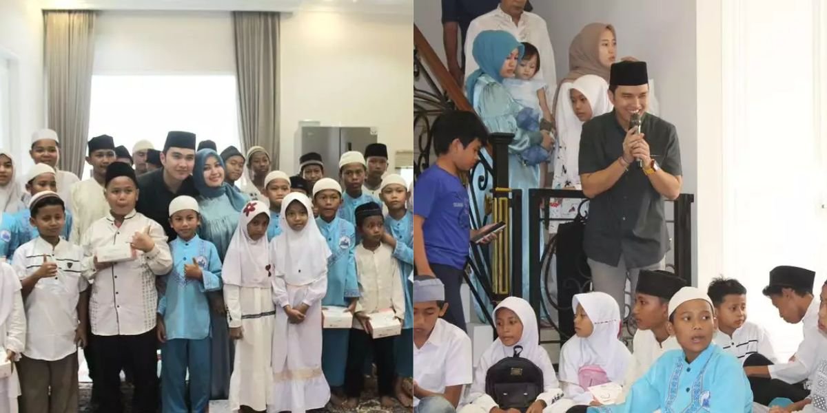 Inviting Orphans, Here are 9 Photos of Aldi Taher Celebrating His New House - Kissing His Mother's Feet Touches Netizens