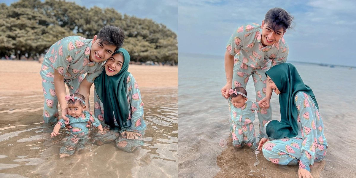 After Being Criticized for Taking Her Child on a Jetski Ride, Here's a Happy Picture of Ria Ricis and Teuku Ryan Having Fun at the Beach - Baby Moana's Adorable Attempts at Walking