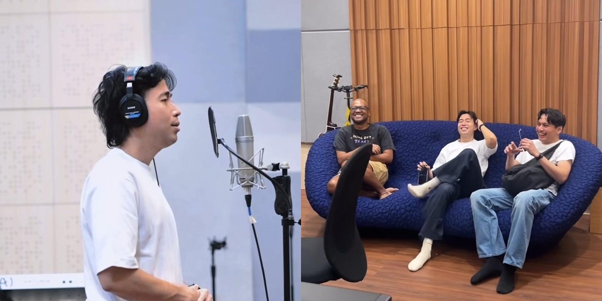 7 Photos of Vidi Aldiano Back in the Studio Recording a New Song, Now Collaborating with Rendy Pandugo and Kamga