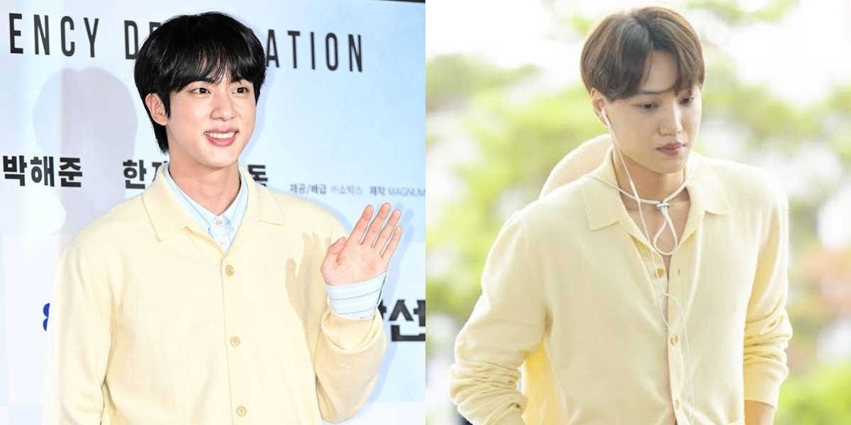 Dazzling Visual, Photos of BTS's Jin and EXO's Kai Wearing the Same Cardigan: Who Looks Cooler?