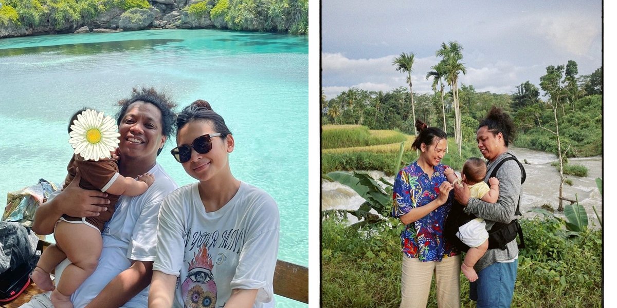 Their Face is Hidden, 8 Photos of Indah Permatasari and Arie Kriting's 8-Month-Old Child - So Cute Playing Gaple