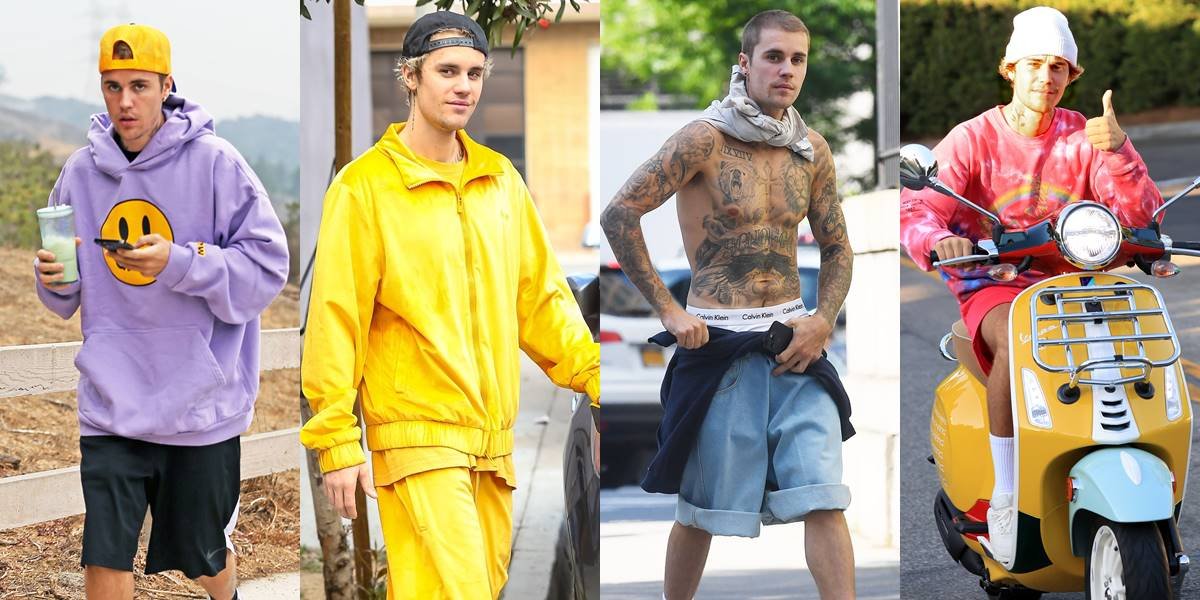 Colorful! 59 Portraits of Justin Bieber in Various Outfits, Wearing Hoodies - Shirtless