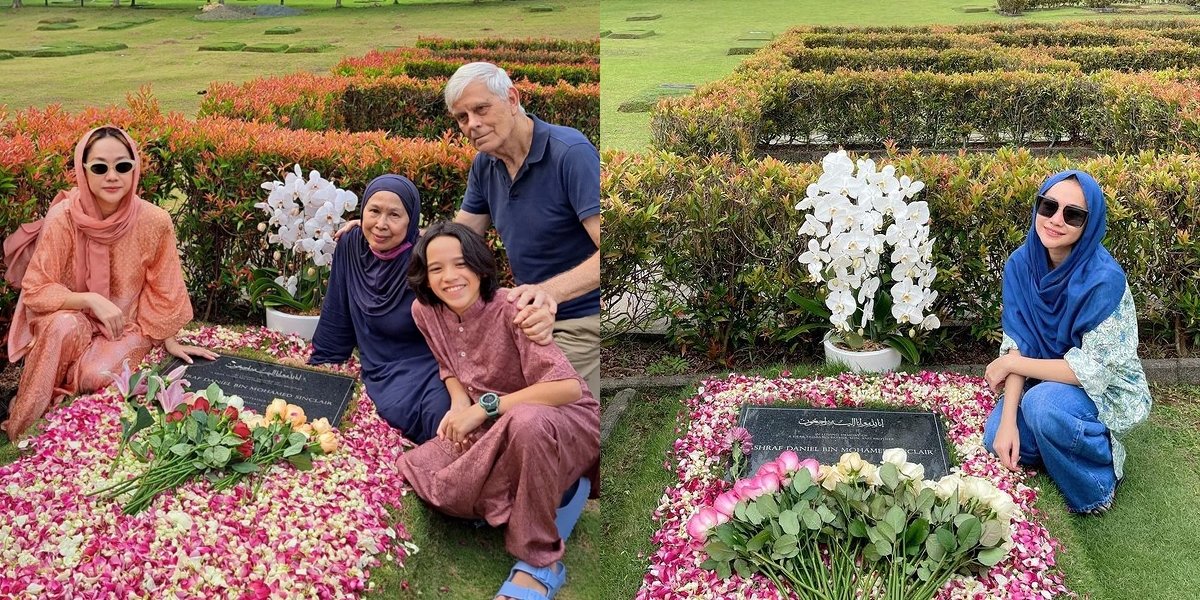 Ziarah Ke Makam Ashraf Sinclair, Potret BCL Menangis Terisak - Wajah ...