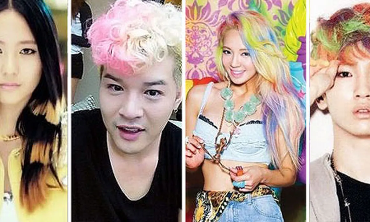 10 Idol K-Pop Dengan Rambut 'Pelangi' Paling Keren!