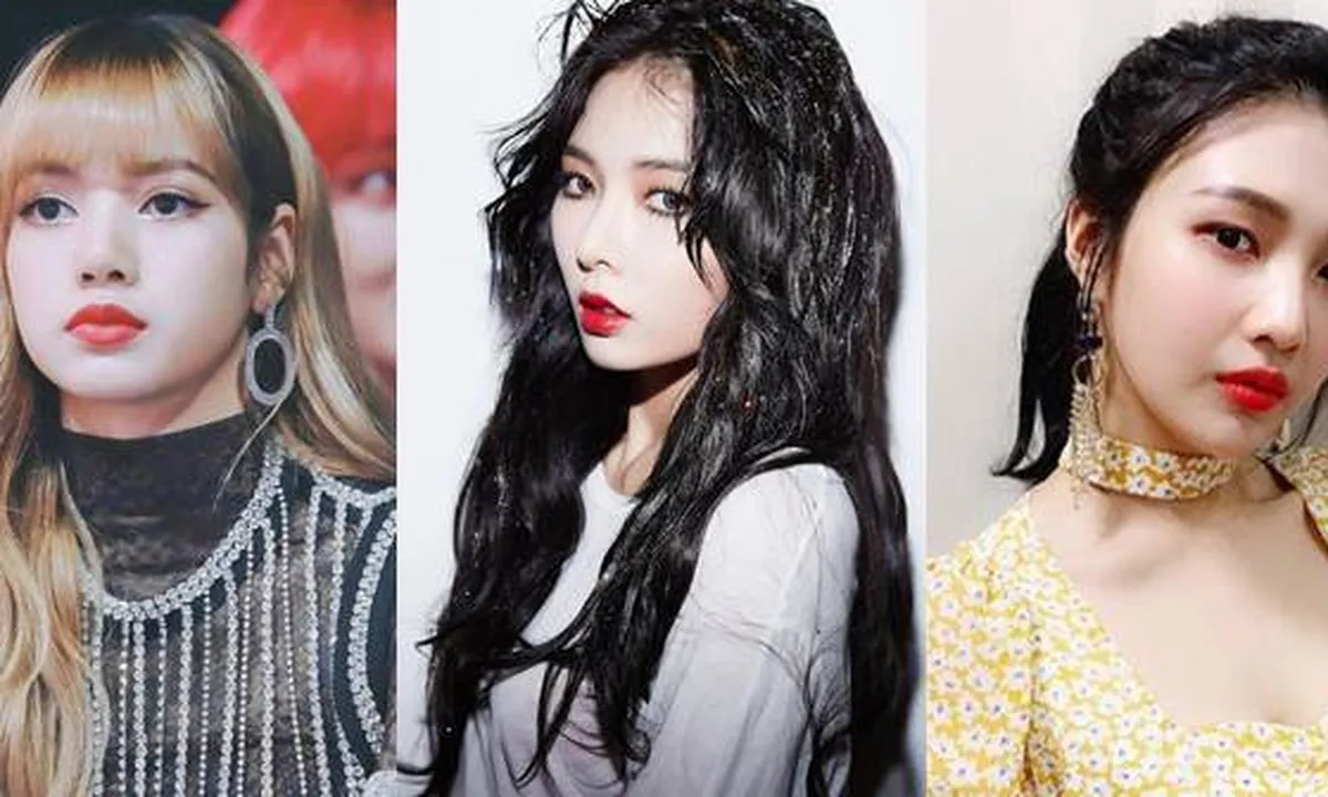 10 K-Pop Idol Tampil Bold Pakai Lipstick Merah, Lisa BLACKPINK - Hyuna