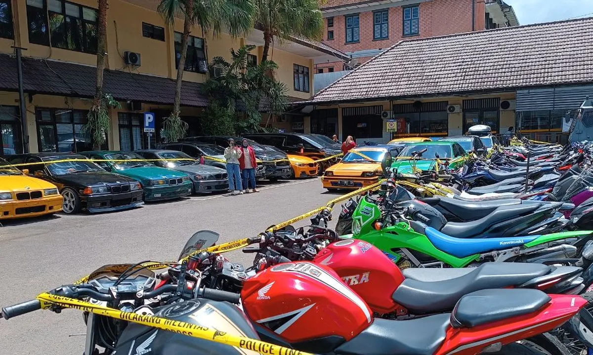 164 Kendaraan Tak Penuhi Standar Diamankan dari Balap Liar di Malang