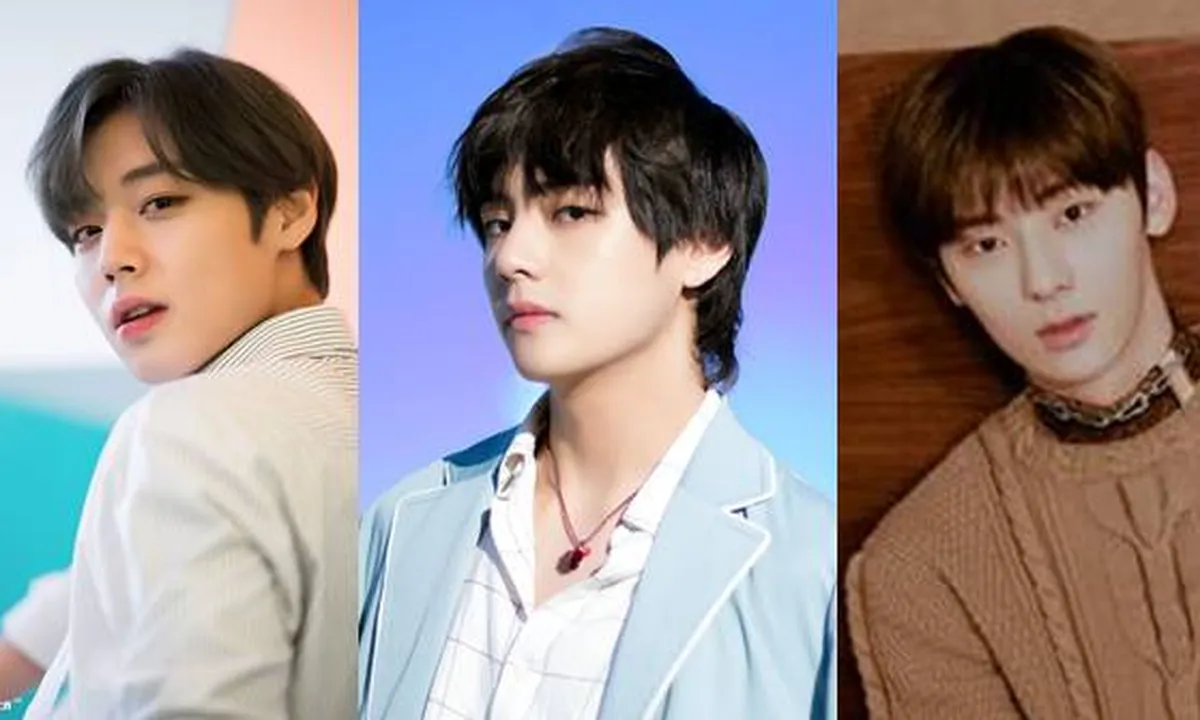 5 KPop Idol yang Jarang Pamer Dahi Terbuka, V BTS - Minhyun NU'EST