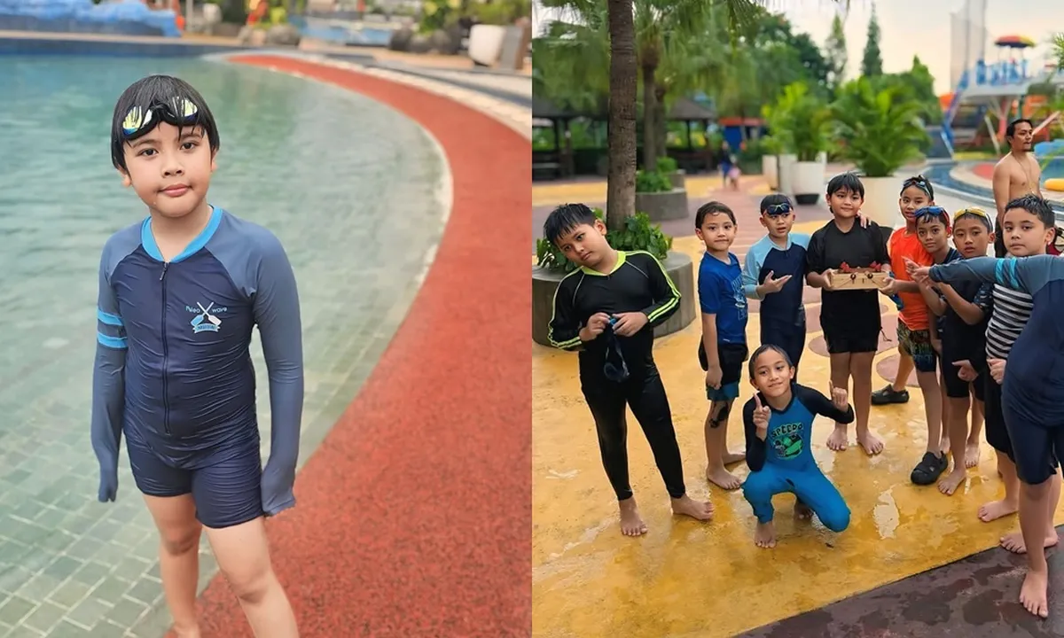 6 Potret Muhammad Ali Anak Mulan Jameela ke Taman Bermain Bersama Teman Sekelas, Begini Keakraban Mereka
