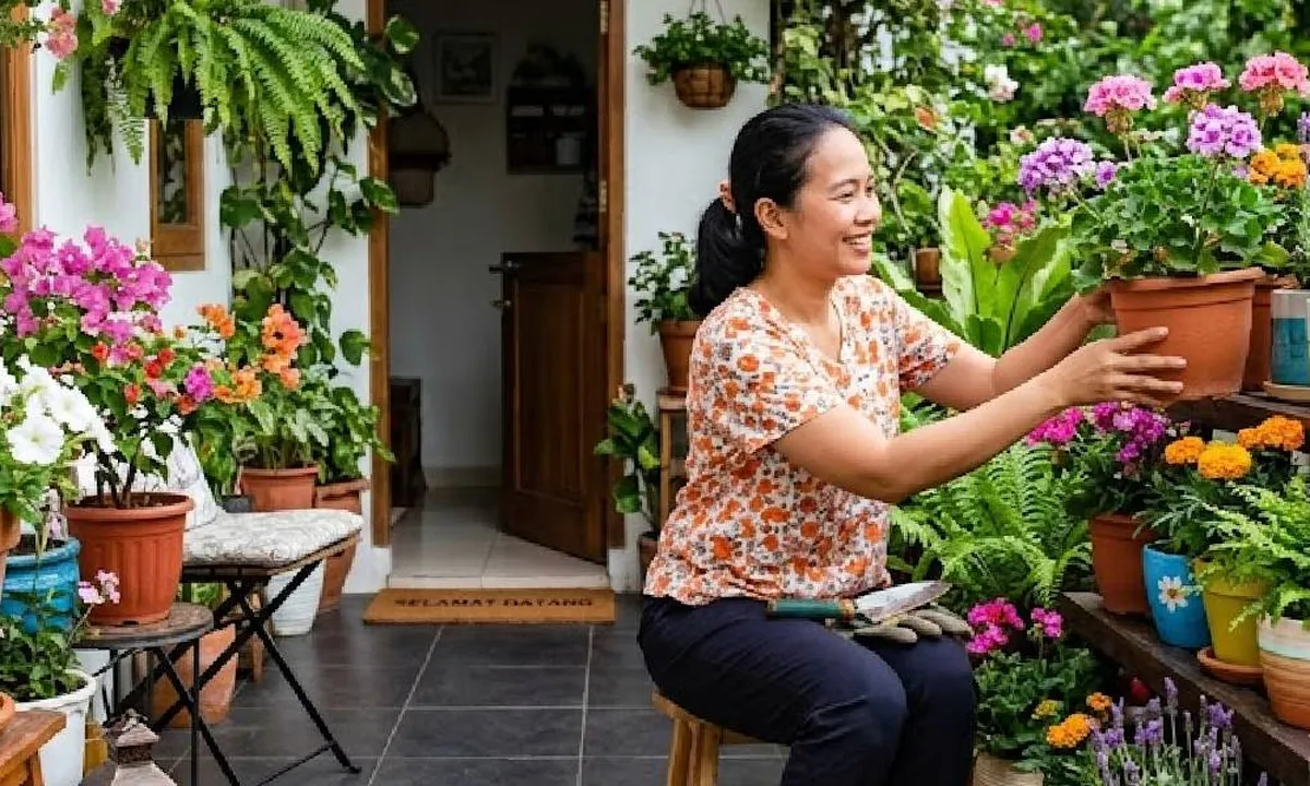 7 Cara Menata Bunga Hias di Teras Sempit agar Rumah Lebih Segar dan Rapi