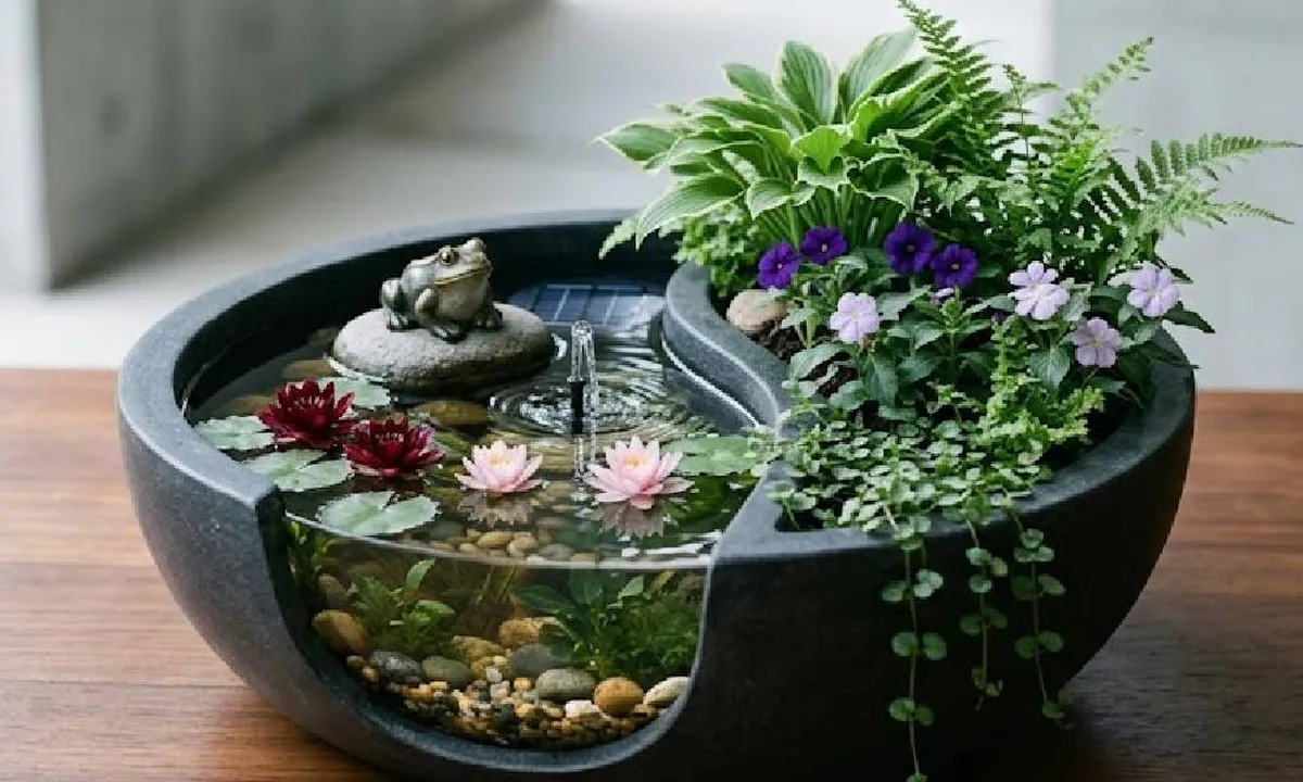7 Inspirasi Kolam Mini Berpadu Pot Tanaman untuk Mempercantik Rumah Minimalis